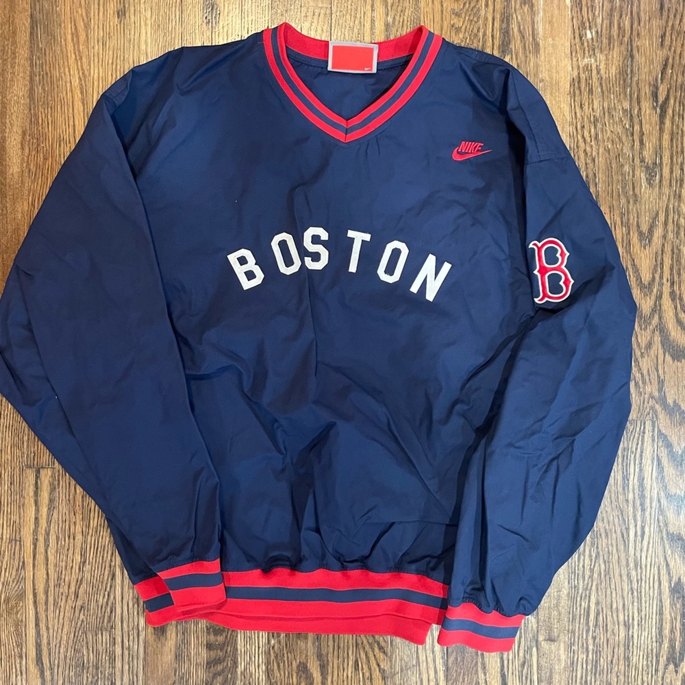 Vintage Boston Red Sox Cooperstown Collection Pullover Windbreaker Jacket